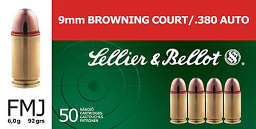 Ammunition Sellier&Bellot Pistol 380ACP S&B 380ACP 92GR FMJ 50/1000